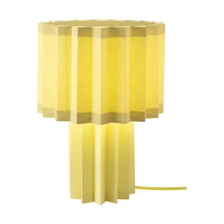 Plissé table lamp textile - Yellow - Örsjö Belysning