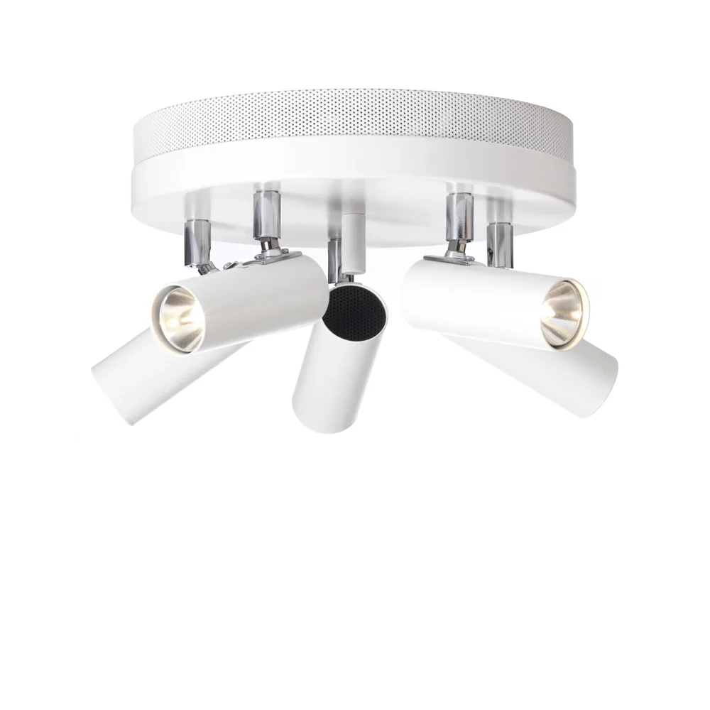 Puck ceiling lamp, White, 5-lamp Örsjö Belysning