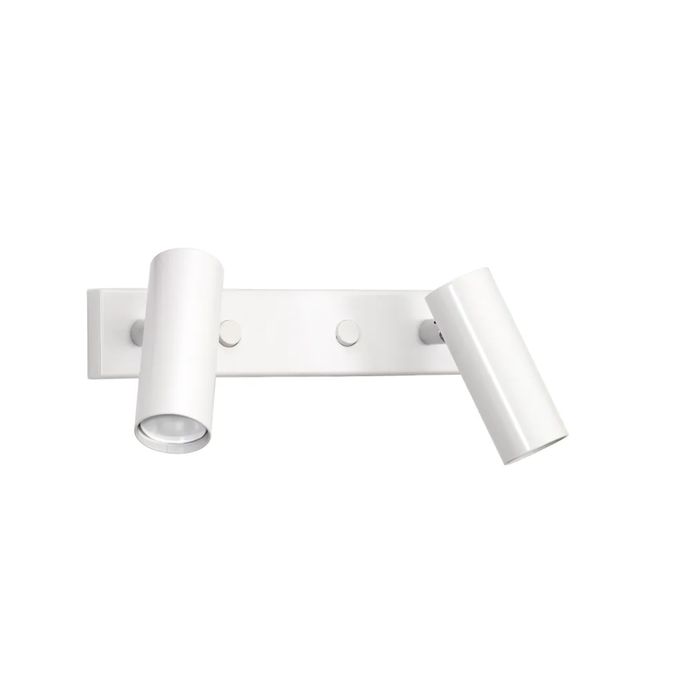 Puck Dubbel wall lamp, White, led Örsjö Belysning