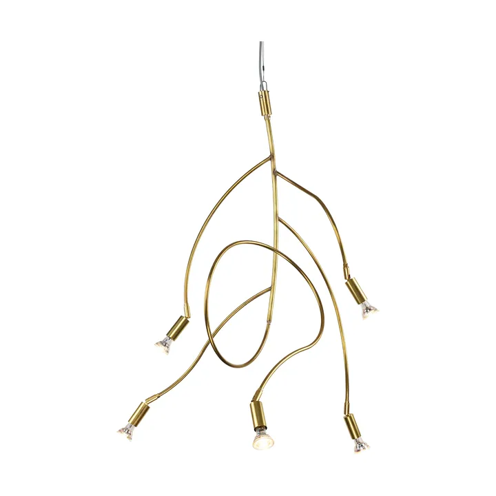 Ranka 5 ceiling lamp - Raw brass - Örsjö Belysning