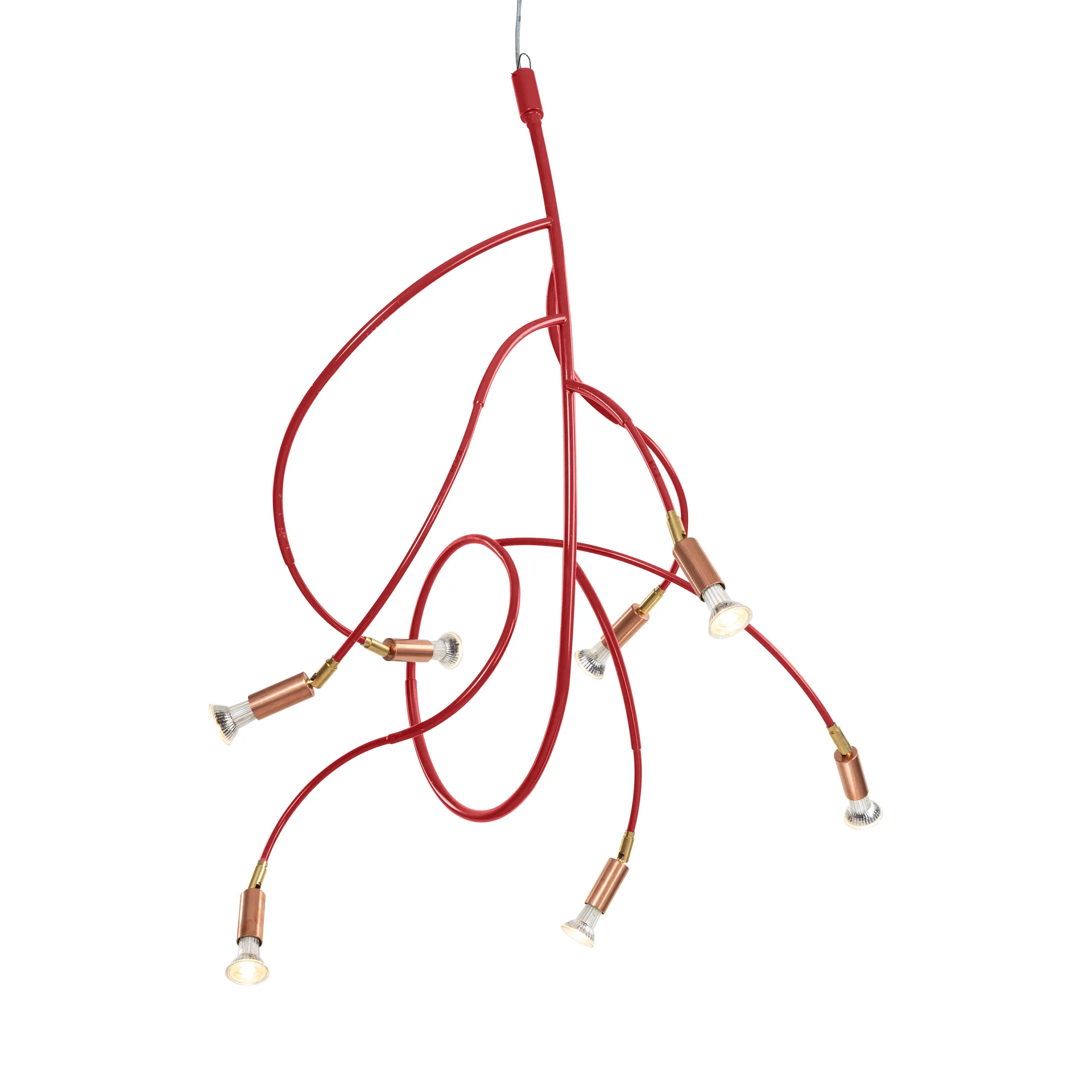 Ranka 7 ceiling lamp, Red Örsjö Belysning