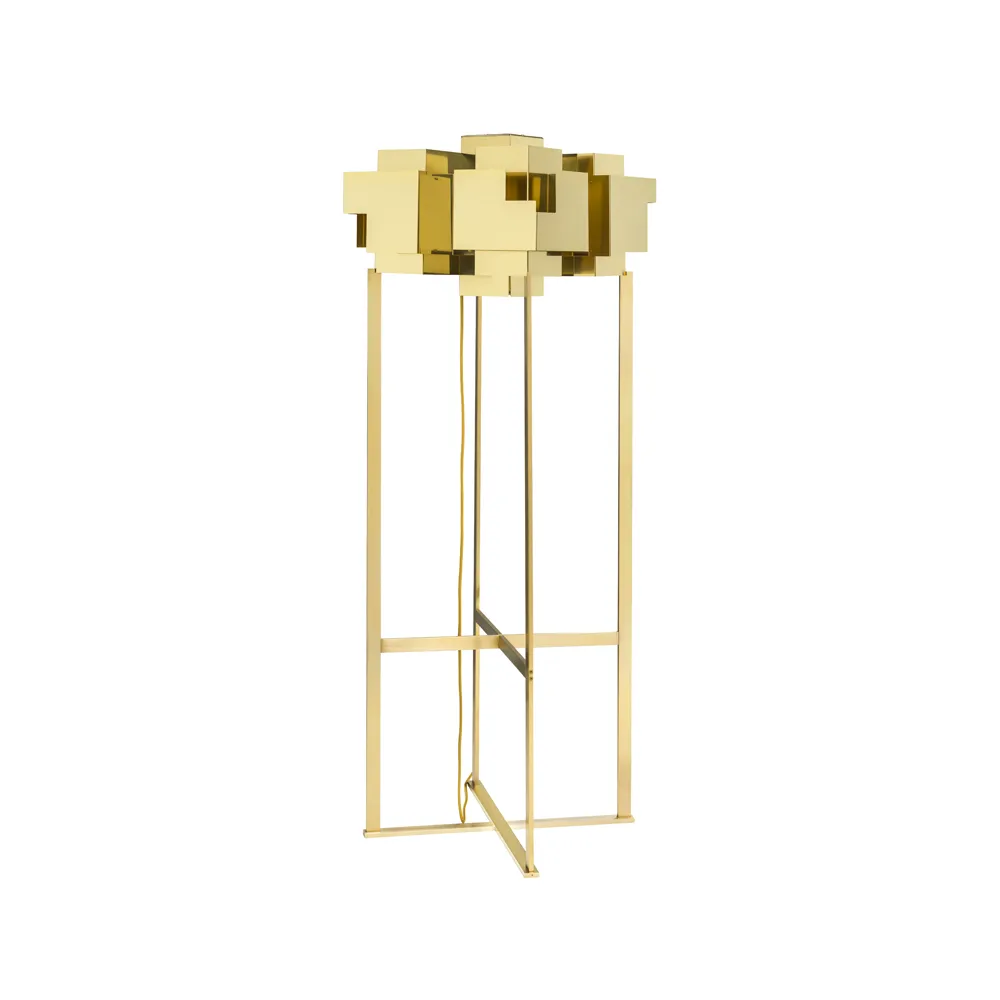 Skyline floor lamp, Brass raw Örsjö Belysning