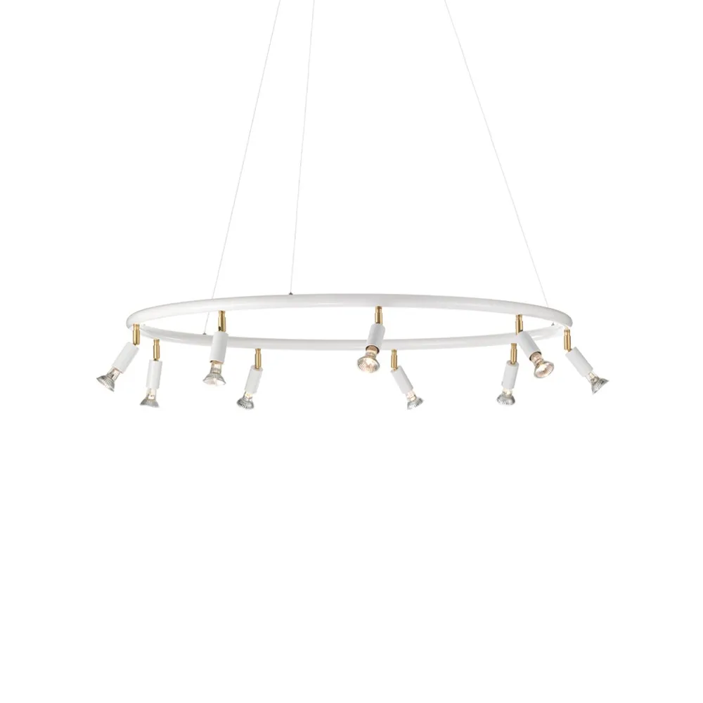Star round pendant, White lacquered structure Örsjö Belysning