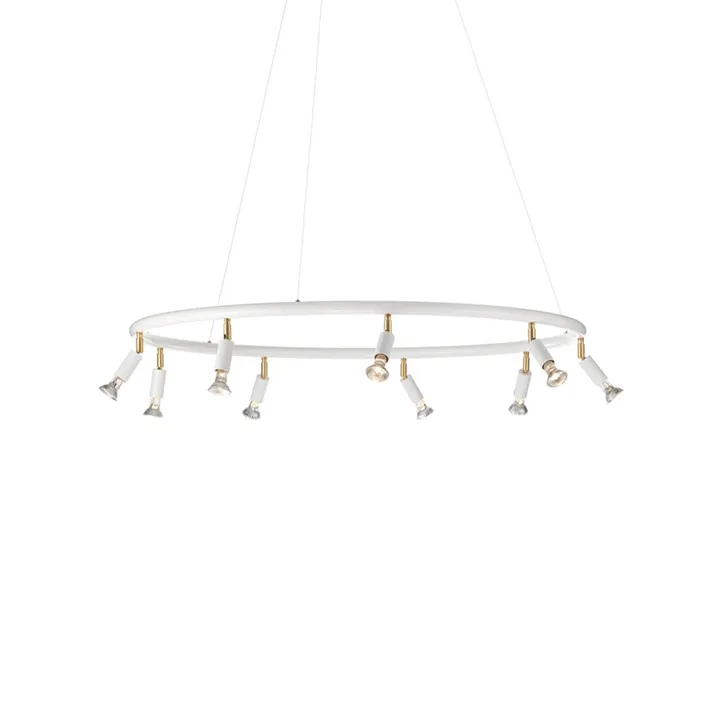 Star round pendant - White lacquered structure - Örsjö Belysning
