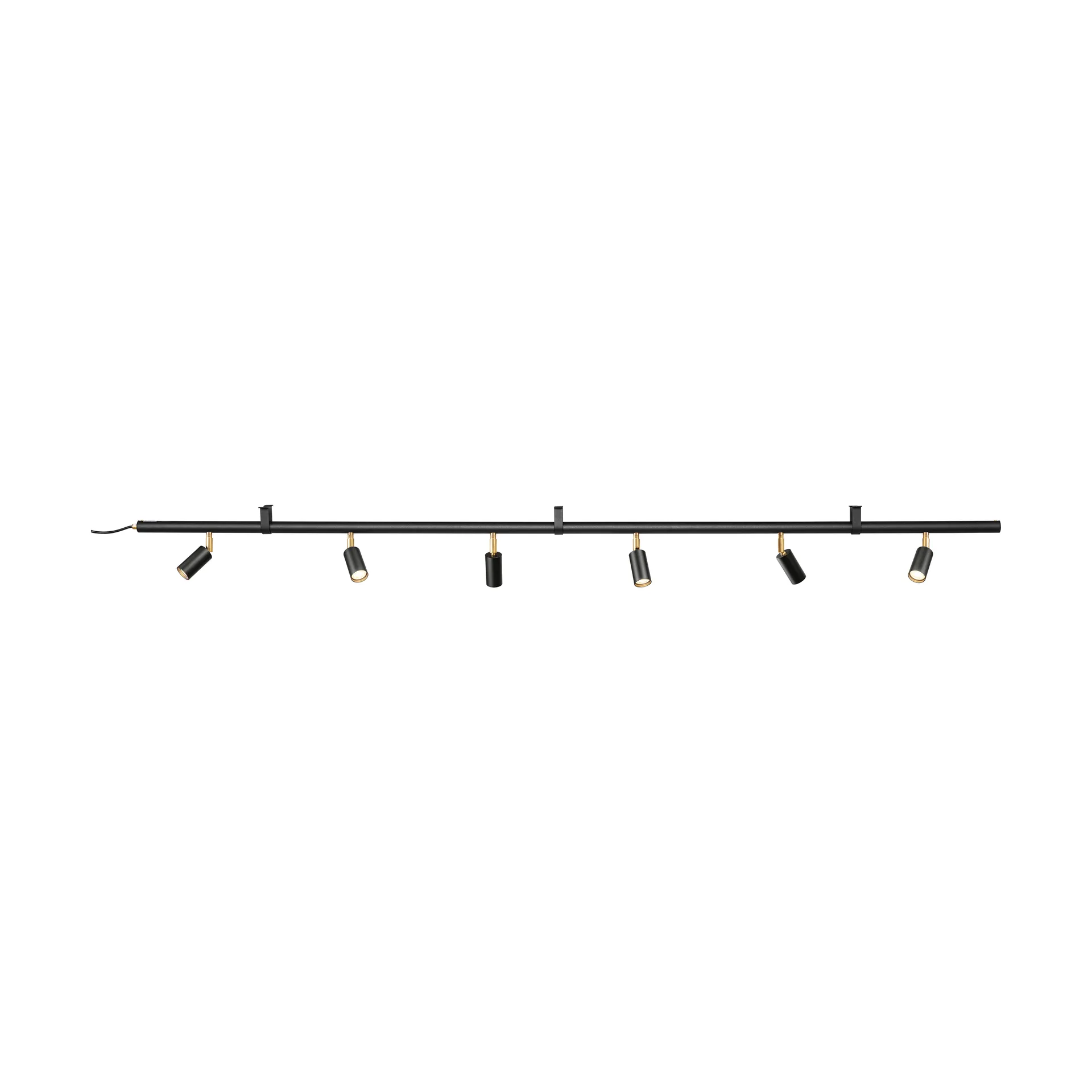 Starlight 6 wall and ceiling lamp, Black textured lacquer RAL 9016 Örsjö Belysning