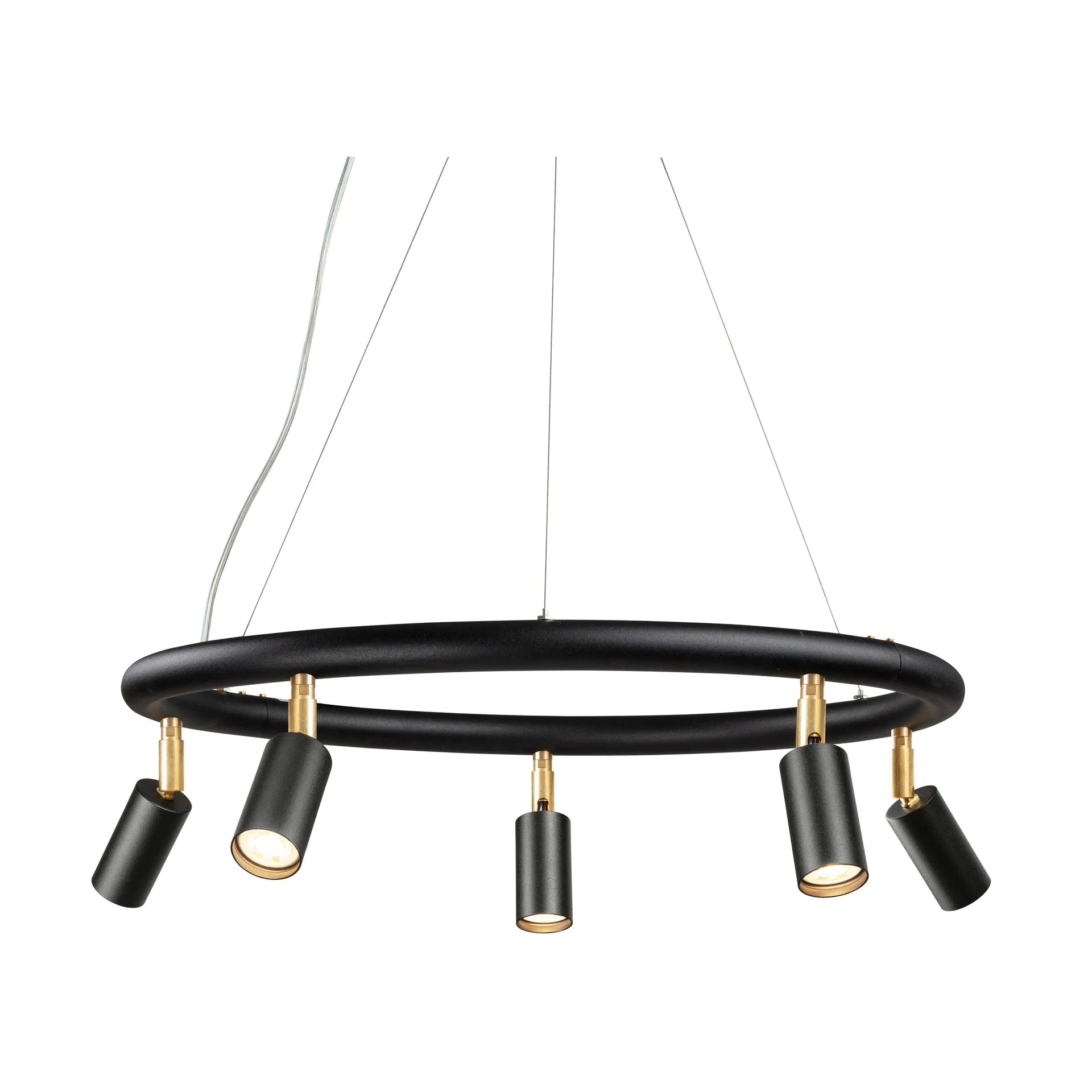 Starlight round wall and ceiling light Ø60 cm, Black textured lacquer RAL 9005 Örsjö Belysning