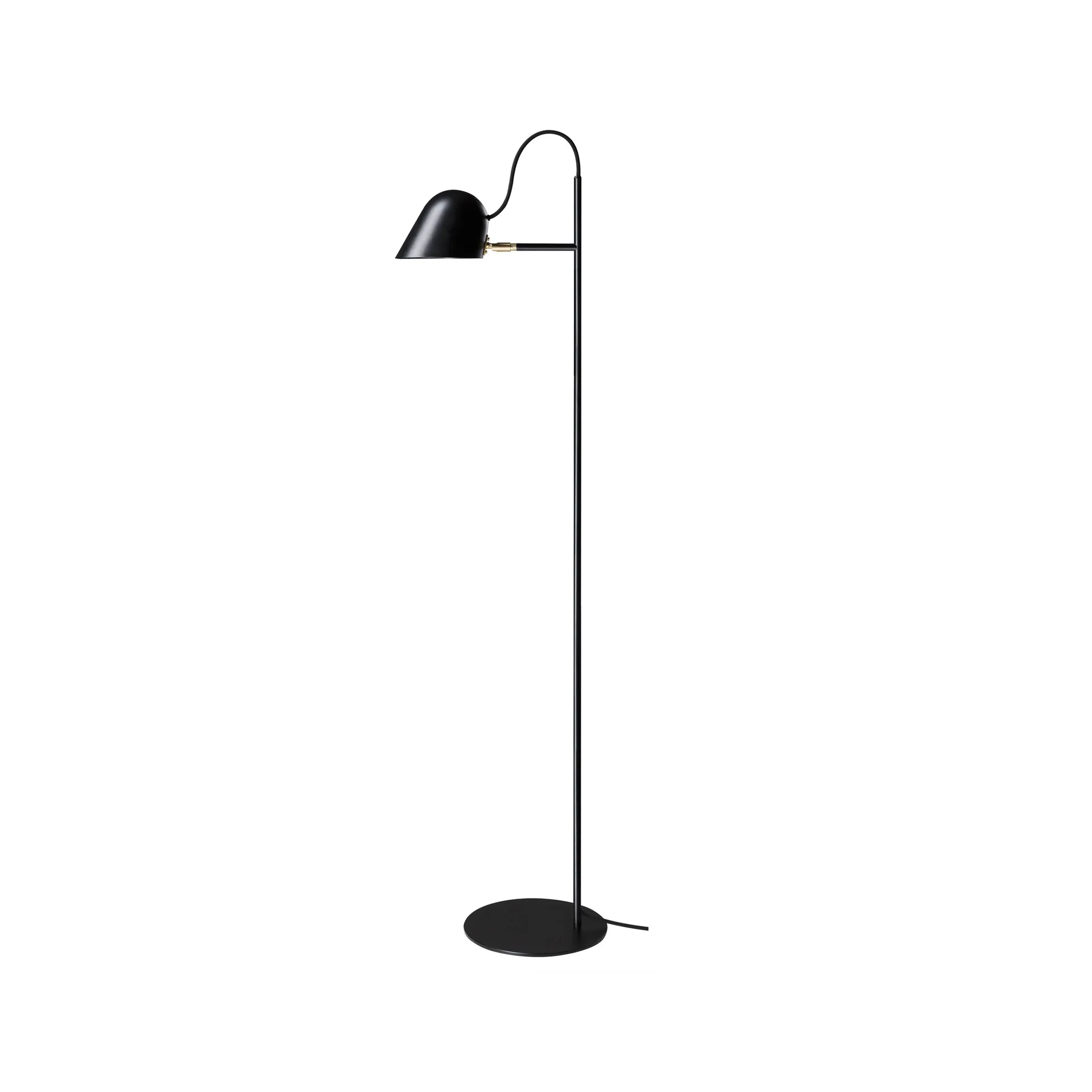 Streck floor lamp, Black, black textile cord Örsjö Belysning