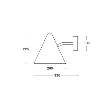 Tratten wall lamp - rough brass - Örsjö Belysning