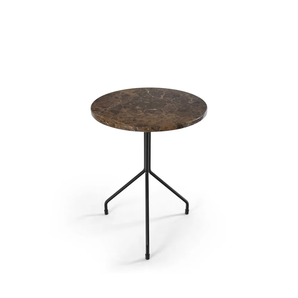 Allforone side table, Brown Emperador-black, Ø50 cm OX Denmarq