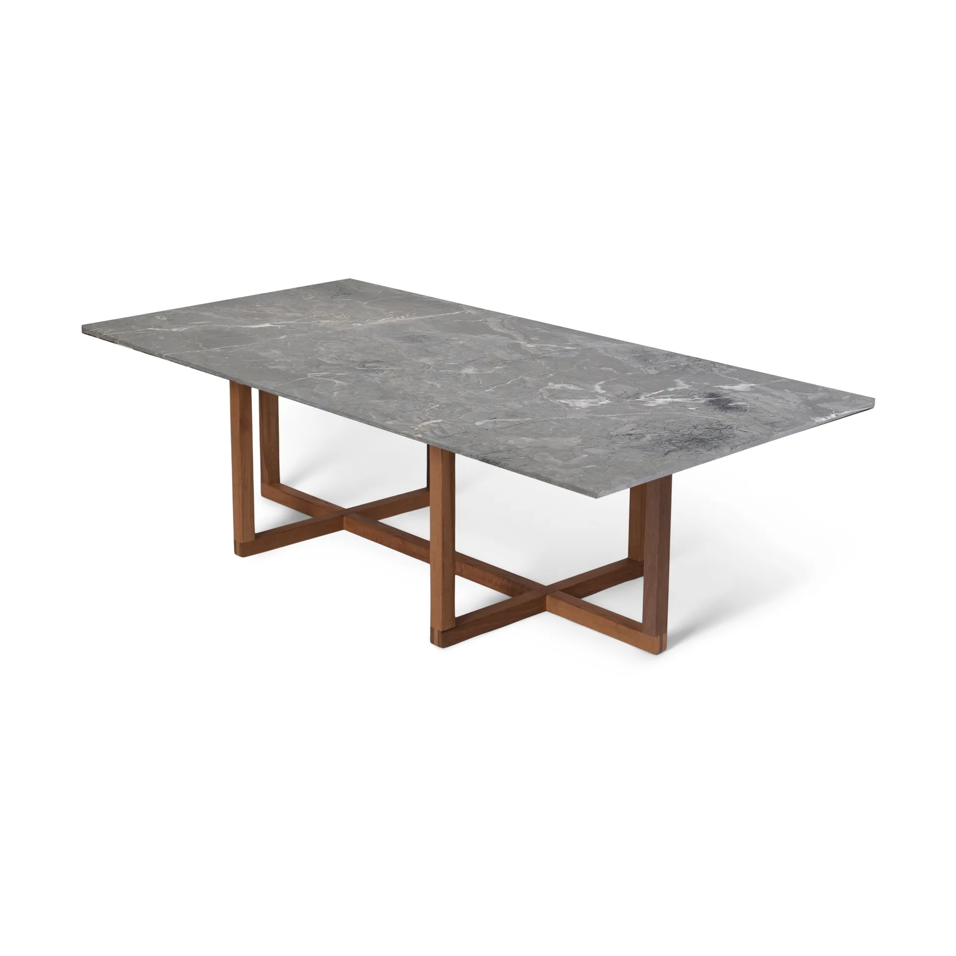 Big Ninety coffee table 70x140 cm, smoked oak base, Grey marble OX Denmarq