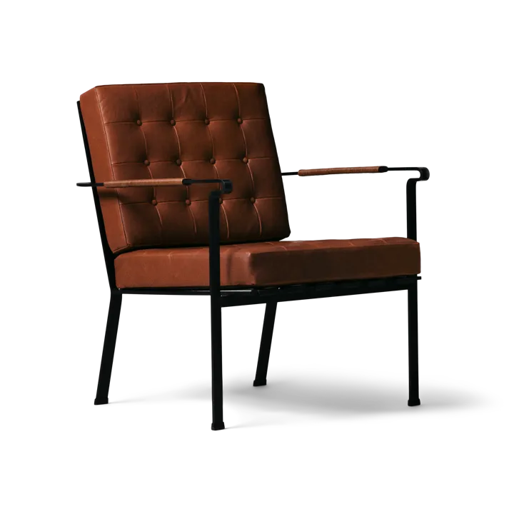 Heather Chair armchair black frame - Cognac - OX Denmarq