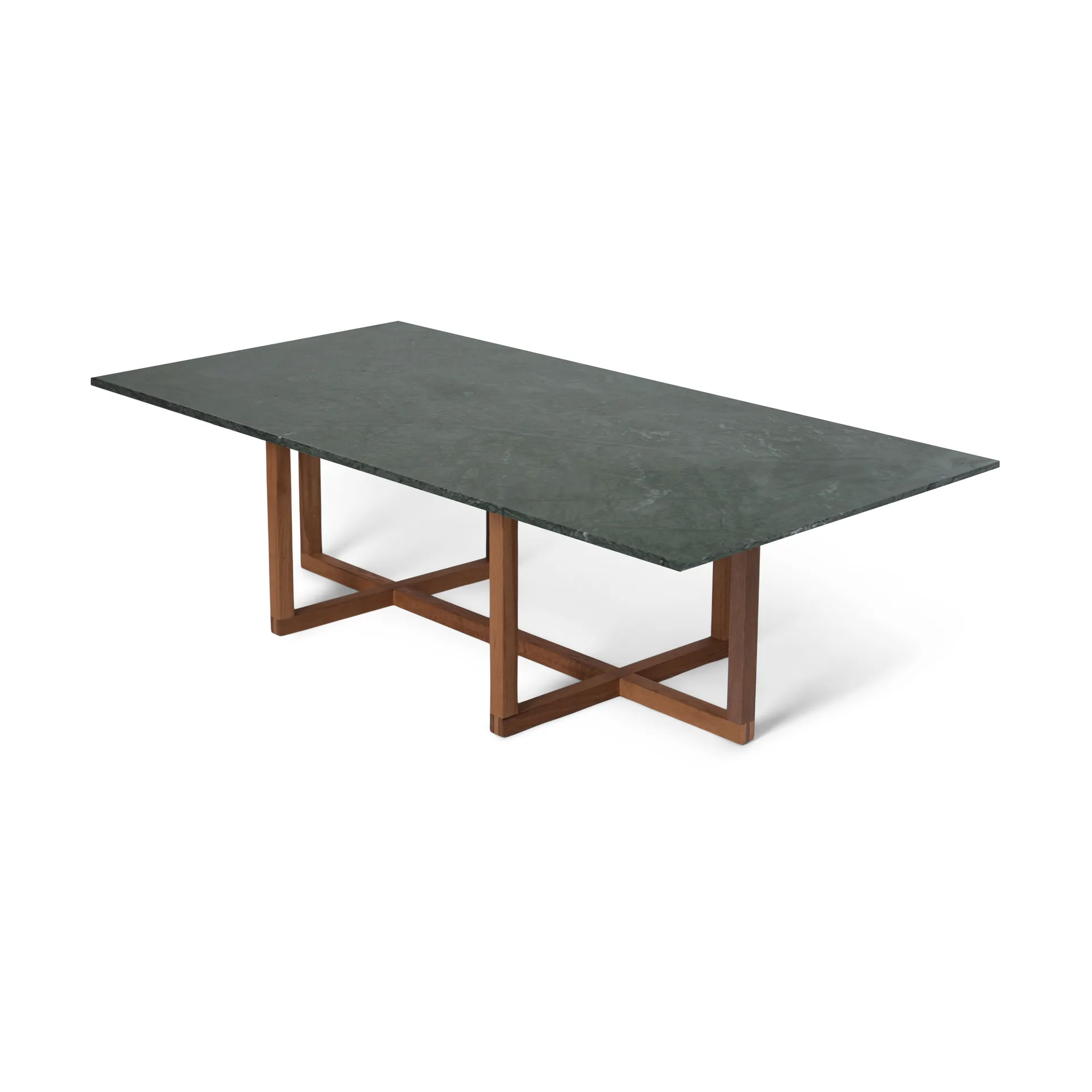 Ninety coffee table 60x120 cm, smoked oak base, Green marble OX Denmarq