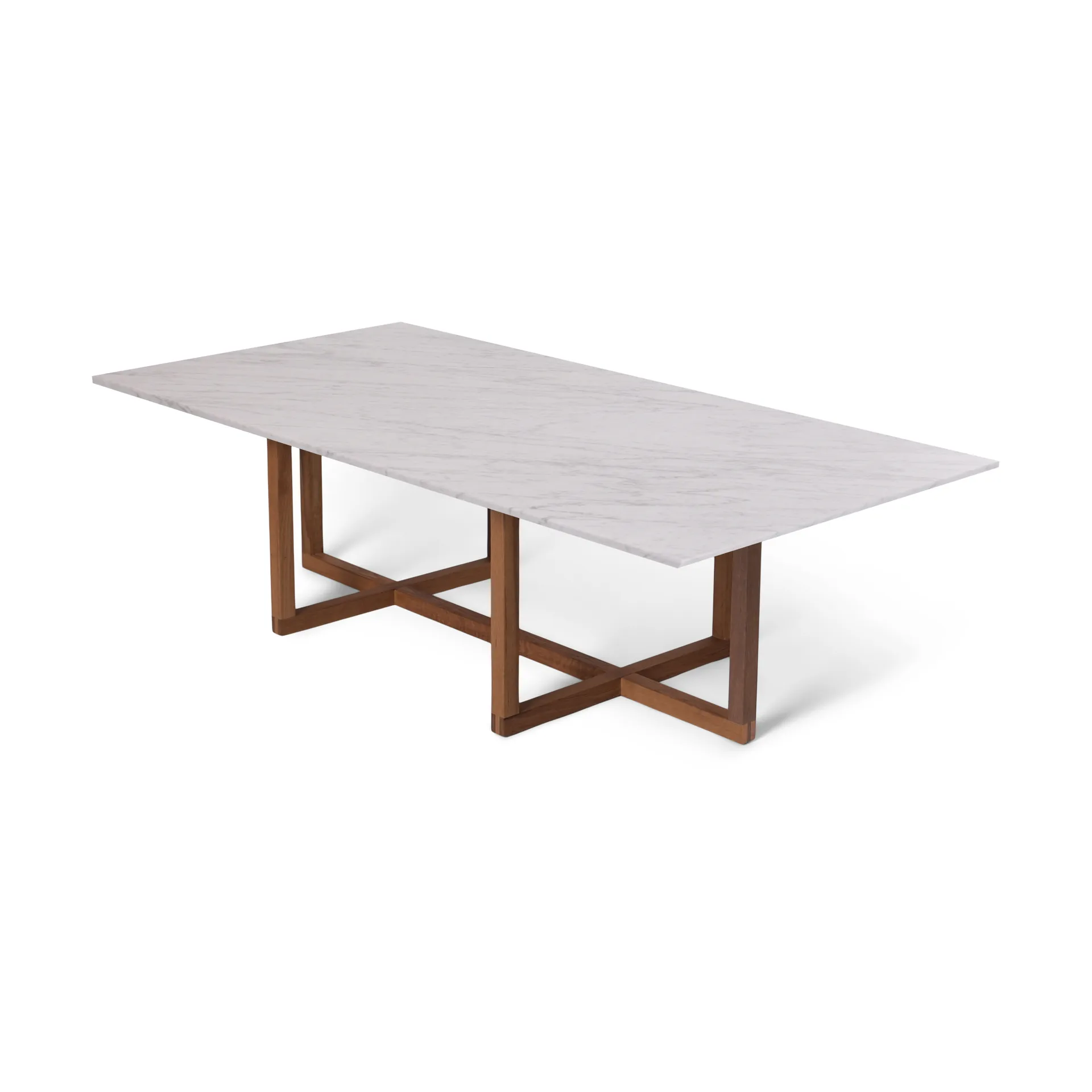 Ninety coffee table 60x120 cm, smoked oak base, White marble OX Denmarq