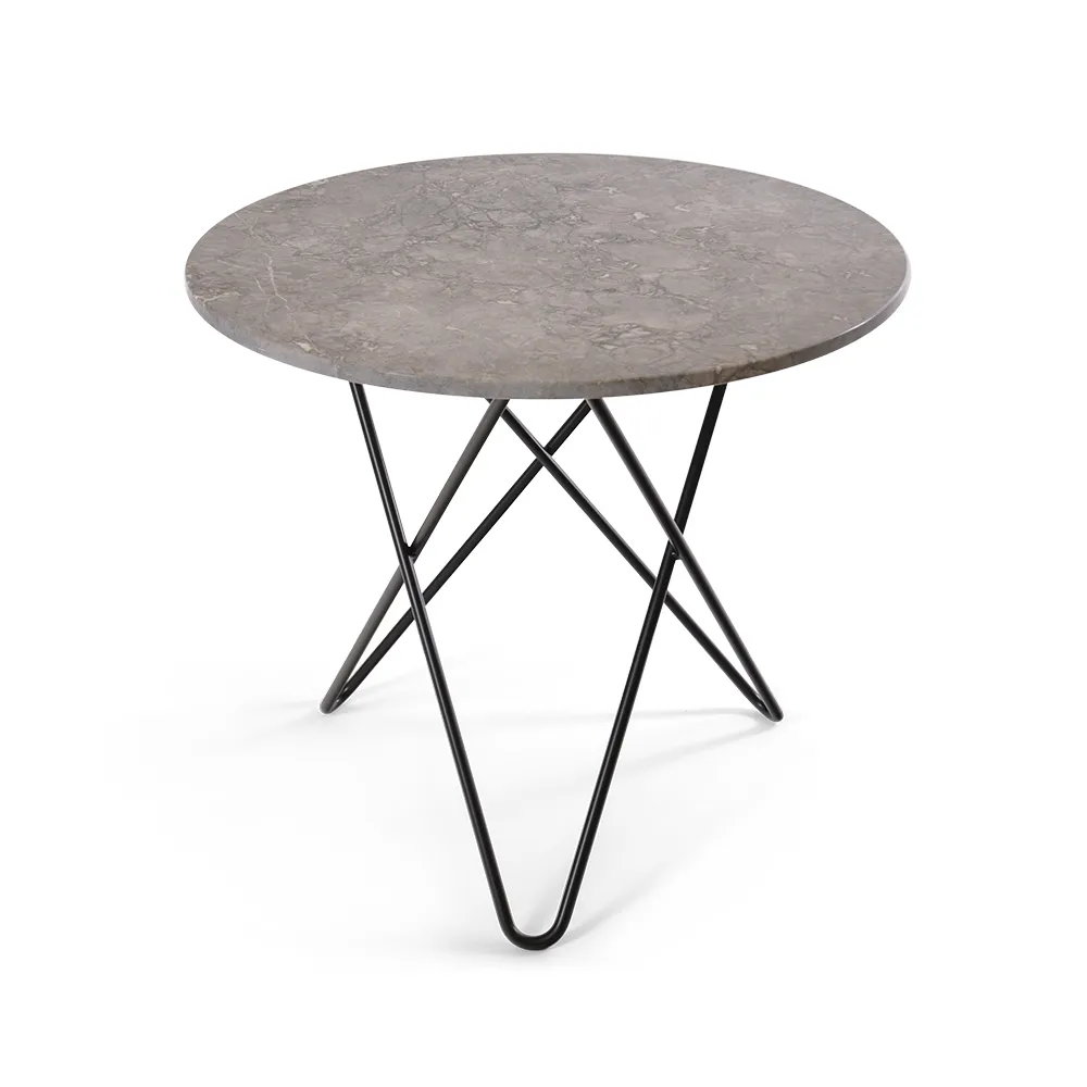 O Dining Table dining table, Marble grey. black lacquered stand OX Denmarq
