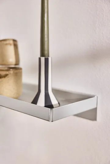 Bakku wall shelf large 16x80 cm - Aluminium - OYOY