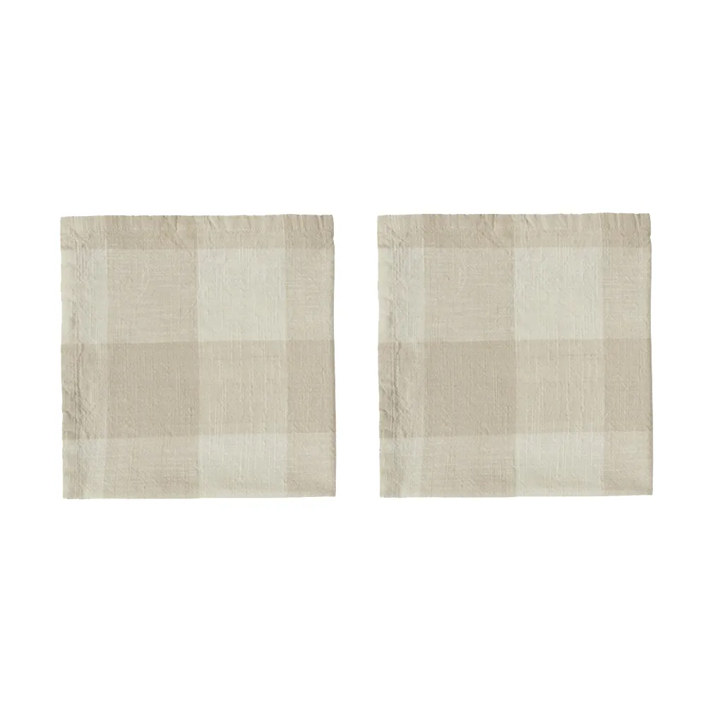 Chess napkin 2-pack, Clay OYOY
