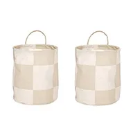 Chess storage baskets small 2-pack, Clay-offwhite OYOY