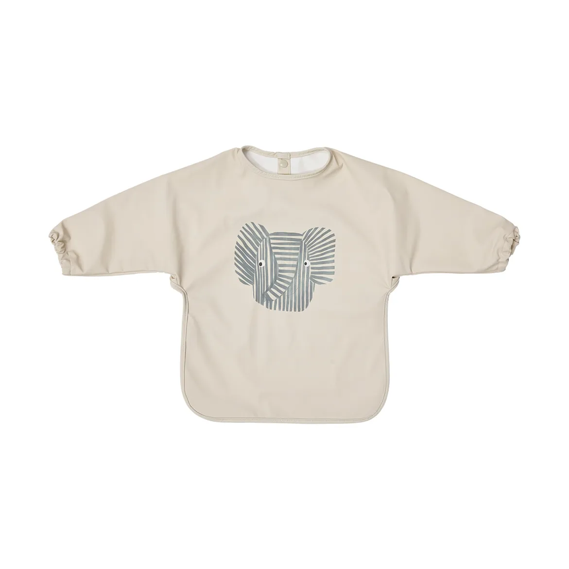 Erik Elephant bib with sleeves, Beige OYOY
