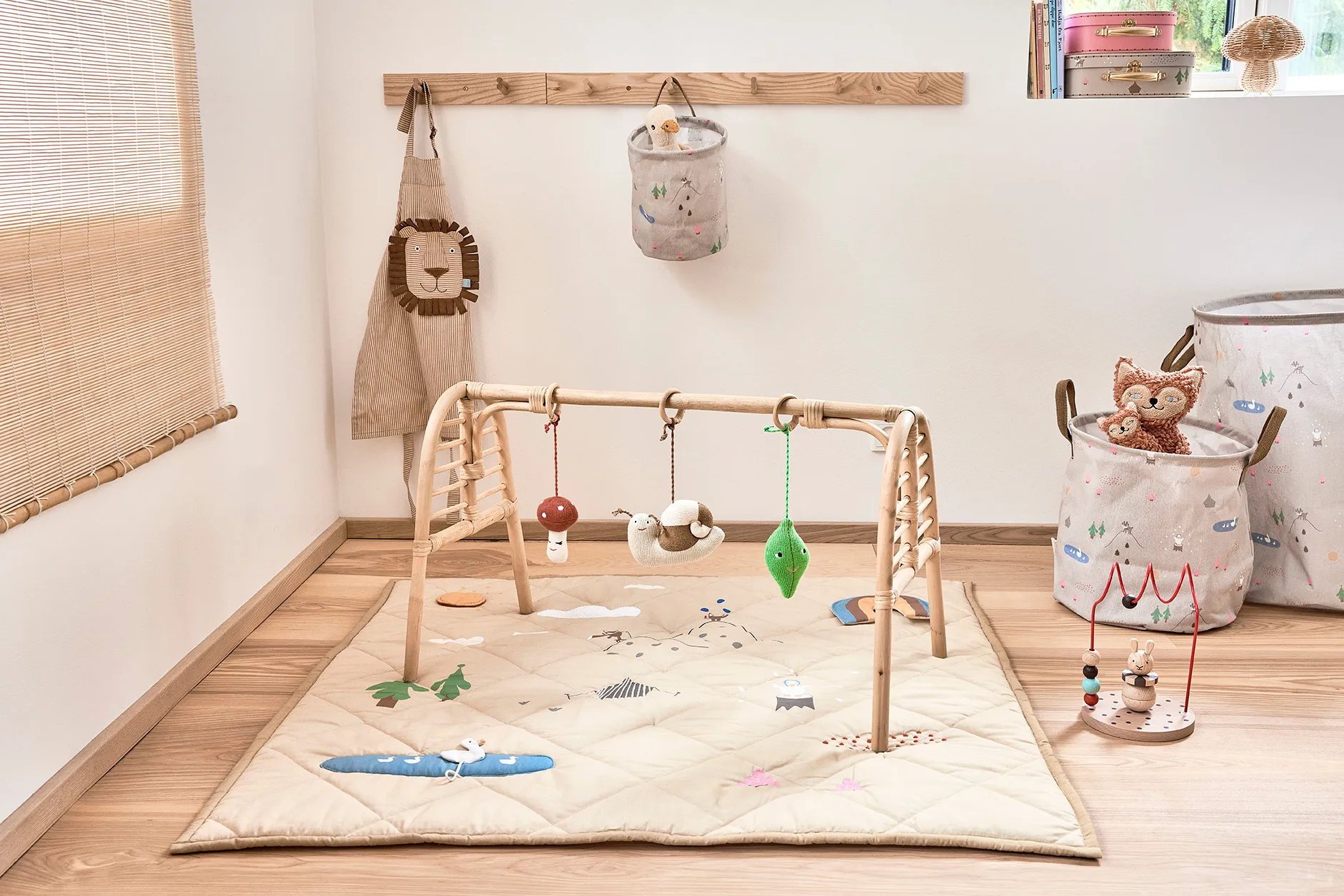 Forest activity blanket 102x102 cm, Clay OYOY