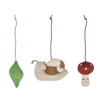 Forest play toys for baby gym - Brown-green-red - OYOY