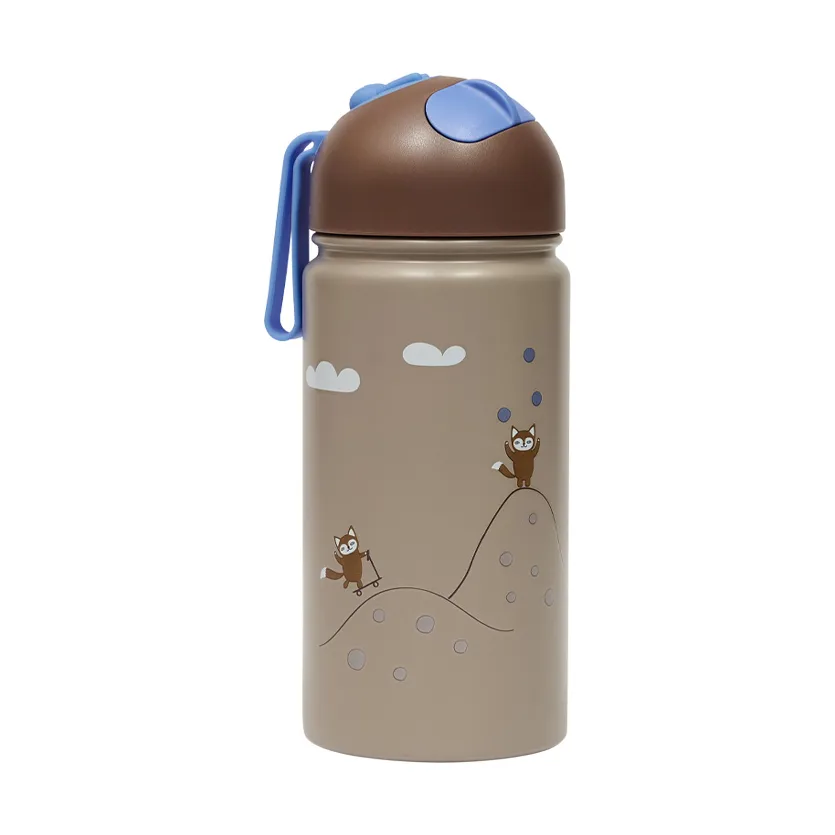 Friends in the Forest thermos bottle 36 cl, Blue OYOY