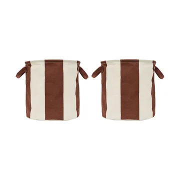 Kara storage basket medium Ø32x32 cm 2-pack - Nutmeg - OYOY