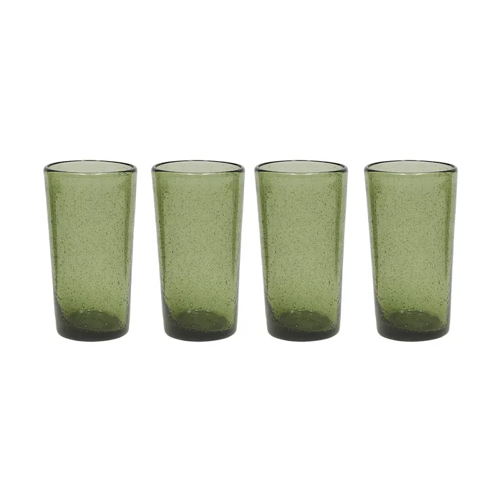 Kuki highball glass 4-pack - Green - OYOY