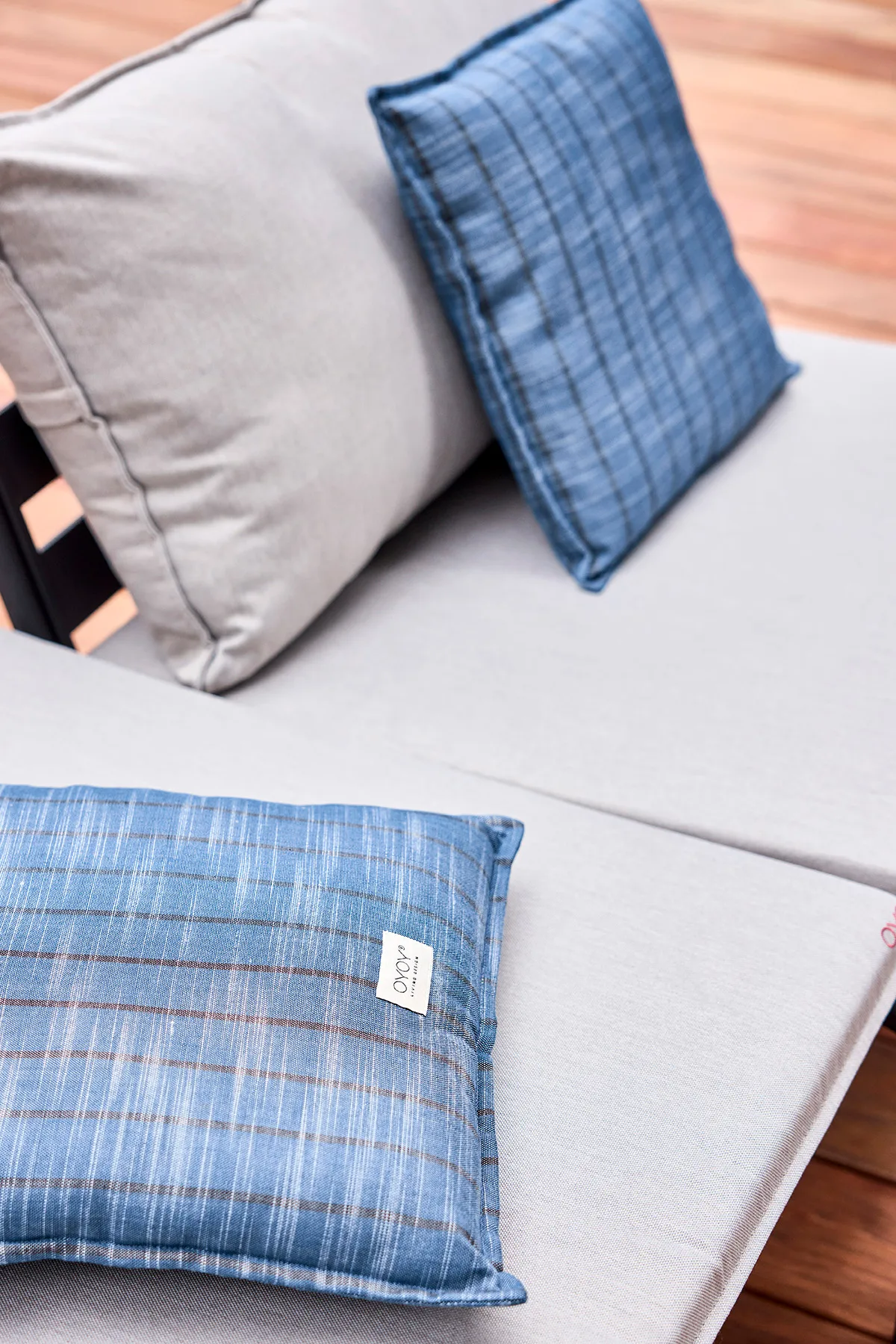 Kyoto outdoor cushion 42x42 cm, Blue OYOY
