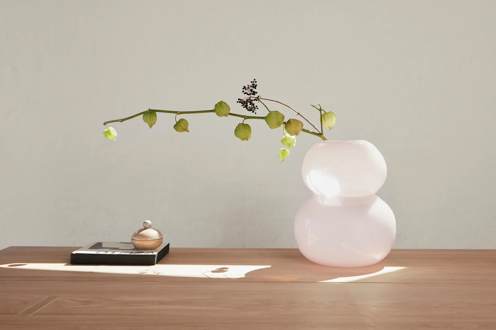 Lasi vase 30 cm, Rose OYOY