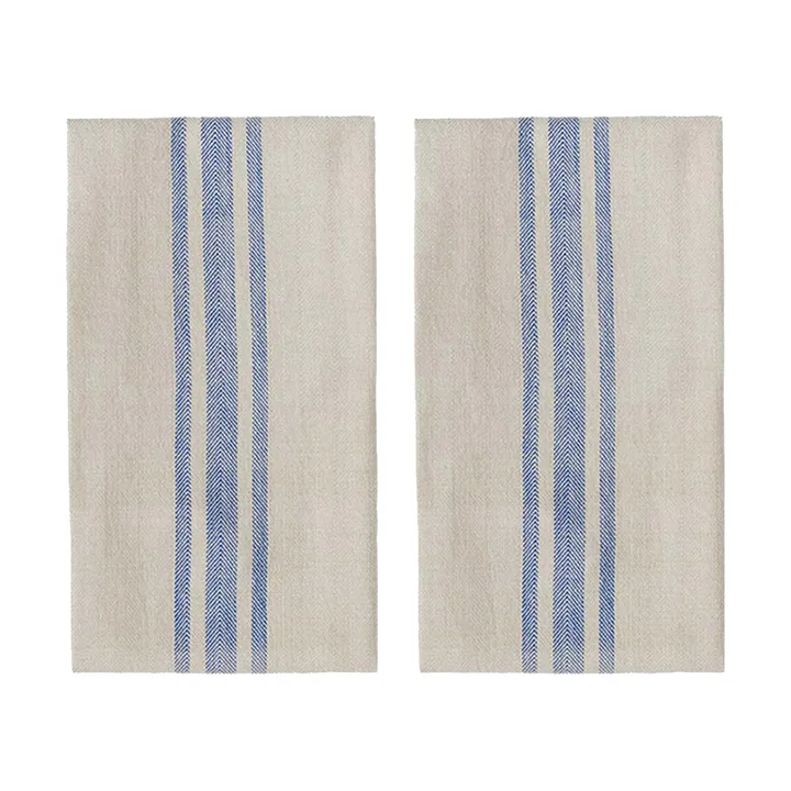 Linu kitchen towel 2-pack - Blue - OYOY