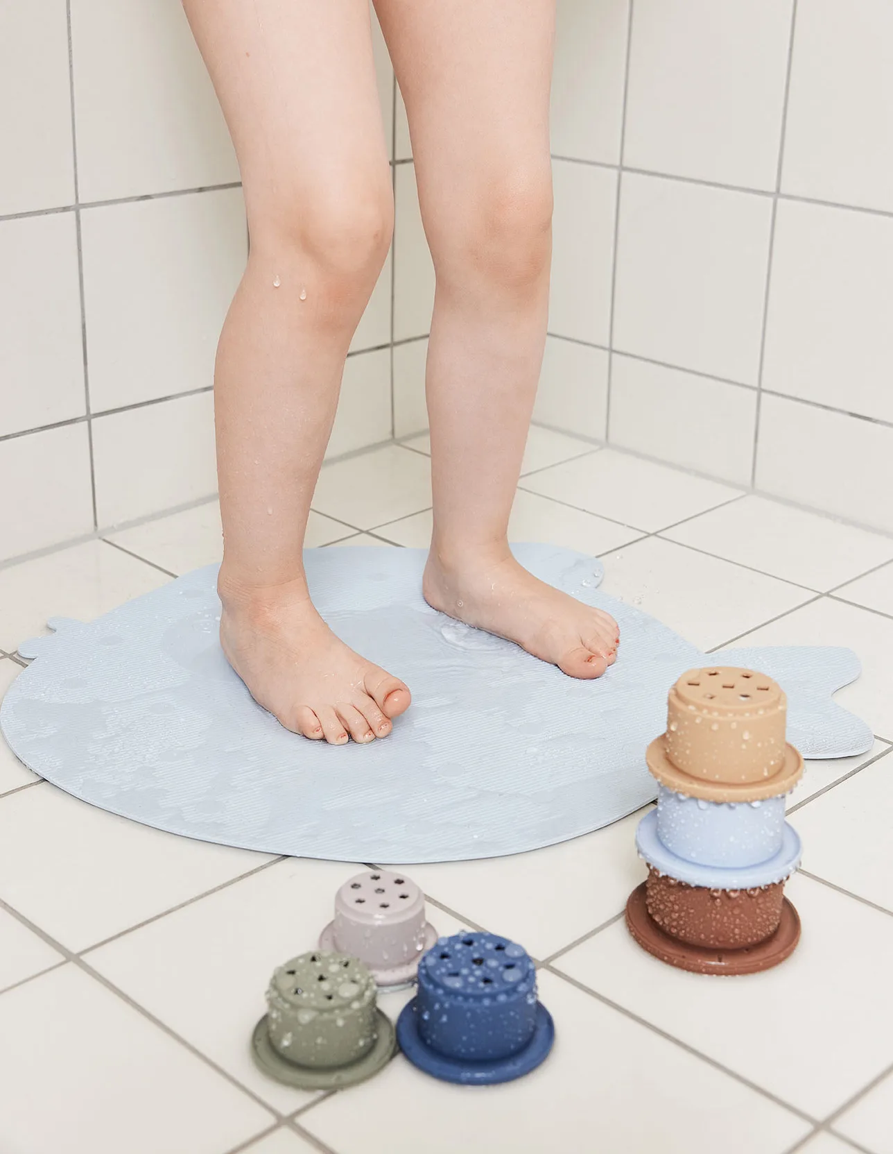 Little Finn bath mat, Ice blue OYOY