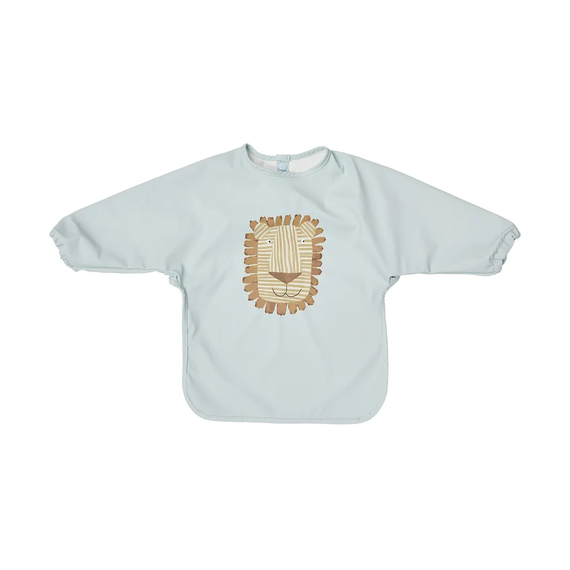Lobo Lion bib with sleeves, Ice blue OYOY
