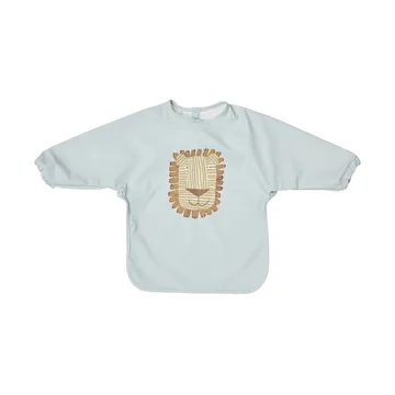 Lobo Lion bib with sleeves - Ice blue - OYOY