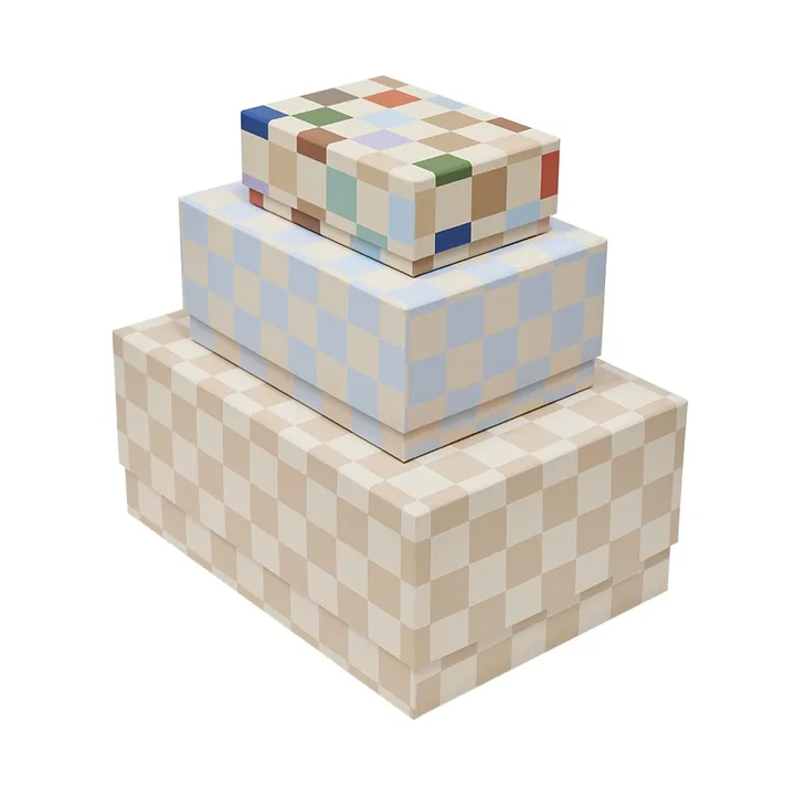Mana storage boxes 3 pieces - Multi - OYOY