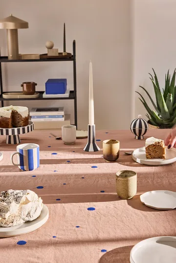 Nori tablecloth 140x200 cm - Terracotta-optic blue - OYOY