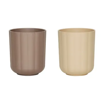Pullo cup 2-pack - Taupe-vanilla - OYOY