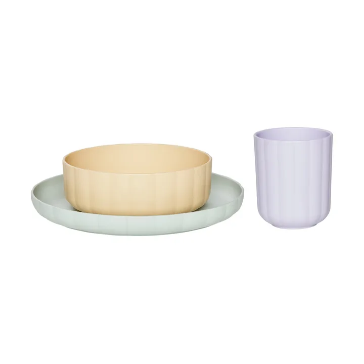 Pullo serving set 3 parts - Pale mint-vanilla-lavender - OYOY
