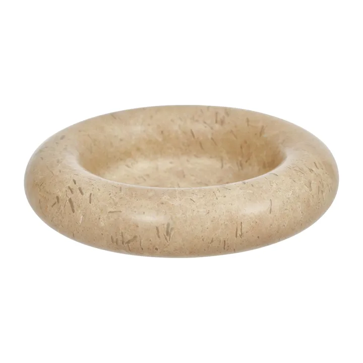 Savi marble candleholder Ø13,8 cm - Beige - OYOY