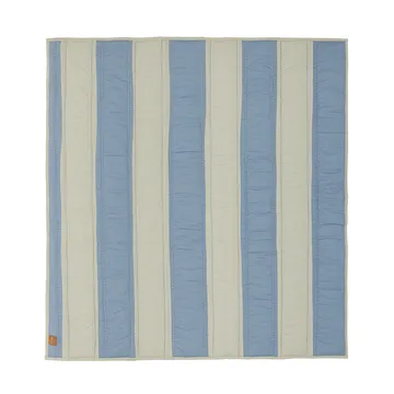 Striped quilted blanket 130x140 cm - Blue-clay - OYOY