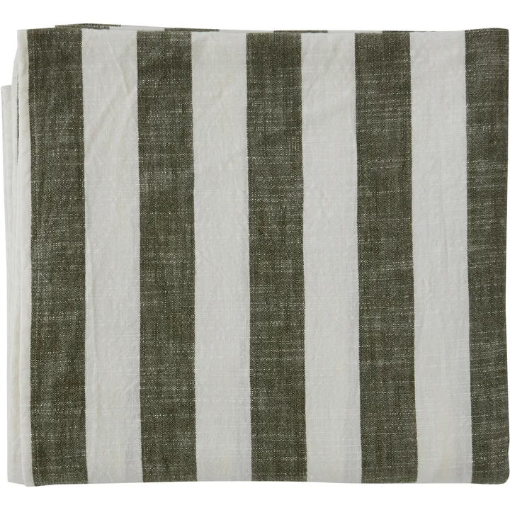 Striped tablecloth 140x260 cm - Olive - OYOY