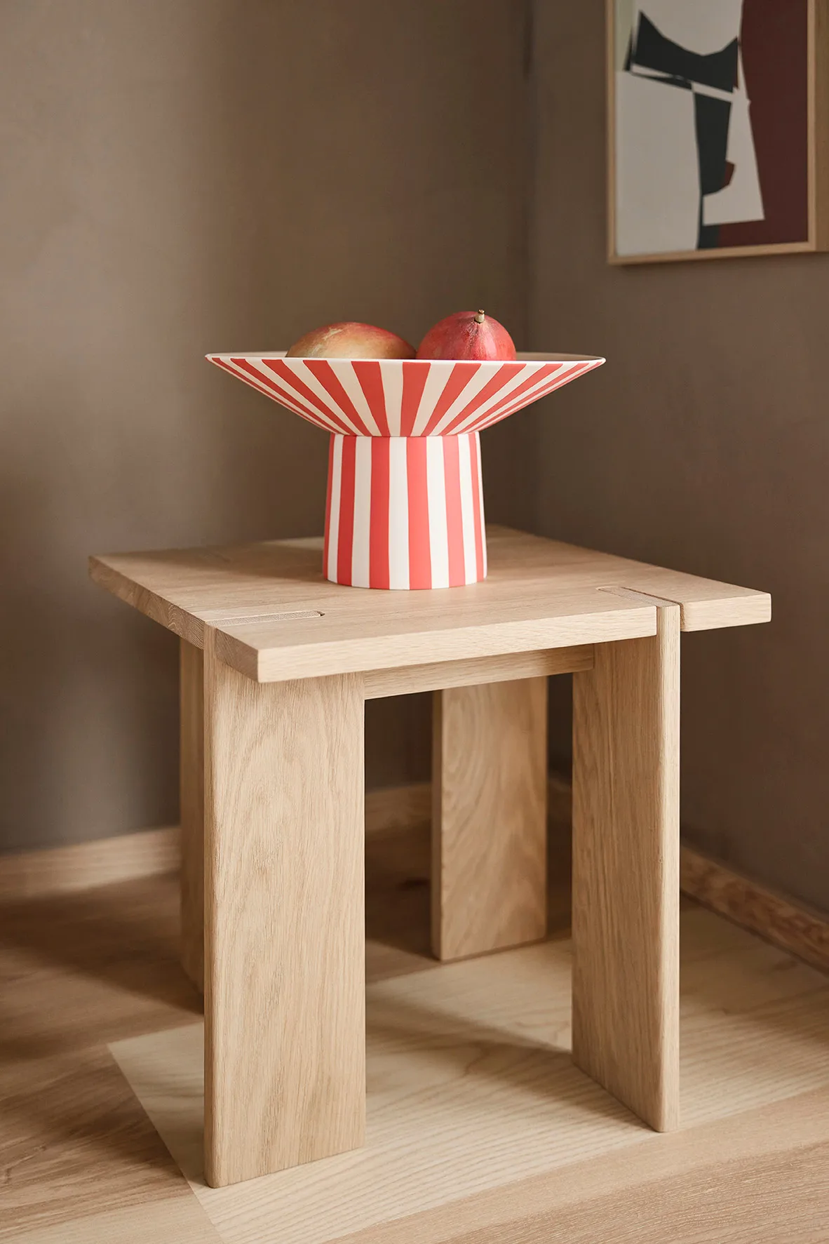 Toppu centerpiece high Ø30x17 cm, Red-peach OYOY