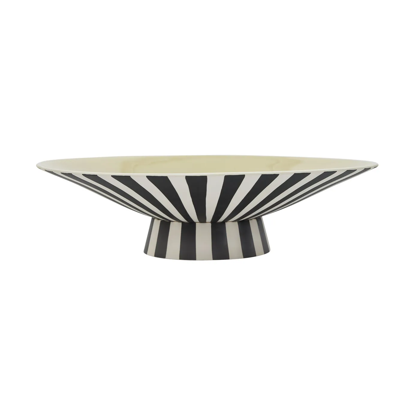 Toppu centerpiece low Ø39x10,5 cm, Vanilla-black-white OYOY