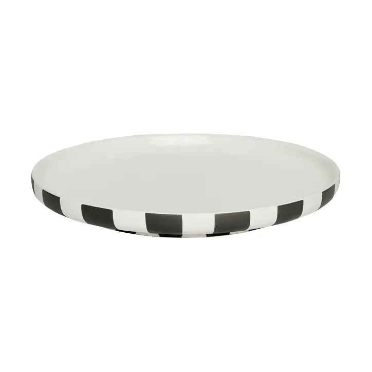 Toppu dinner plate Ø20 cm, Black and white OYOY