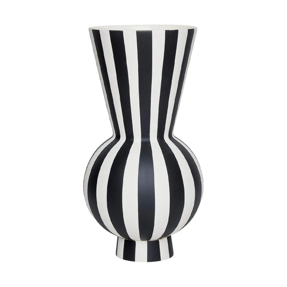 Toppu vase Ø14.5 cm, Black-white OYOY