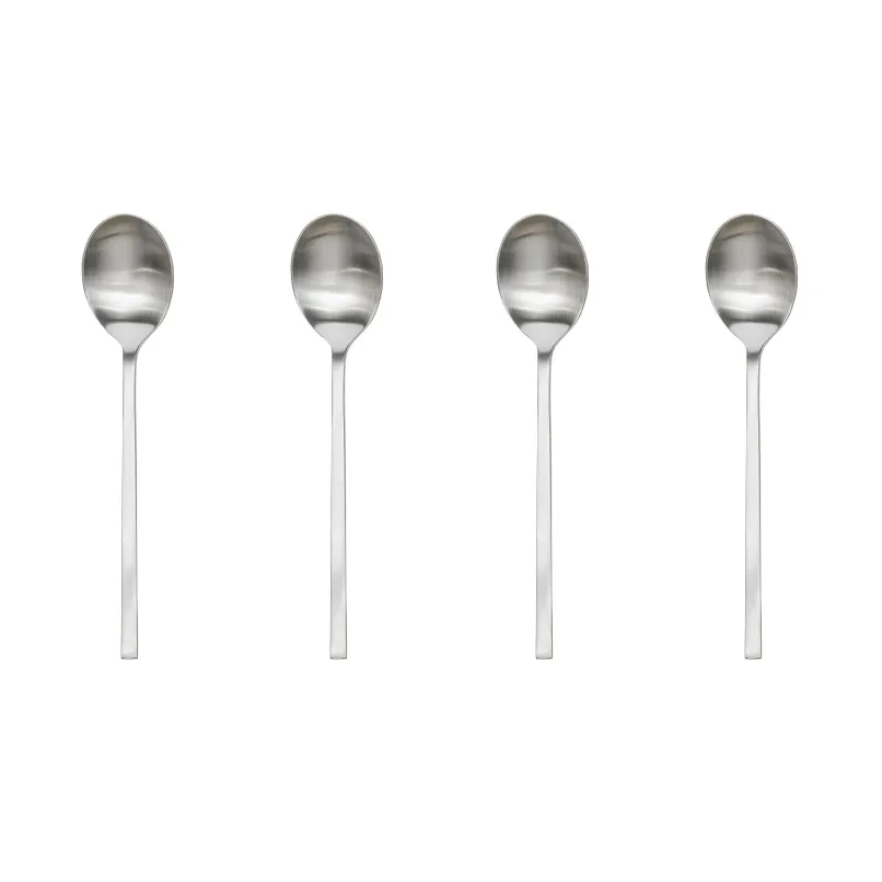 Yuka teaspoon 4-pack, Brushed Steel OYOY