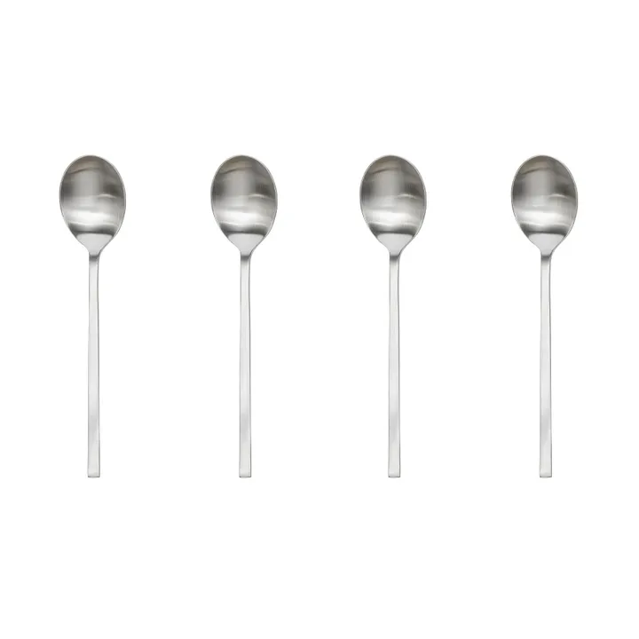 Yuka teaspoon 4-pack - Brushed Steel - OYOY