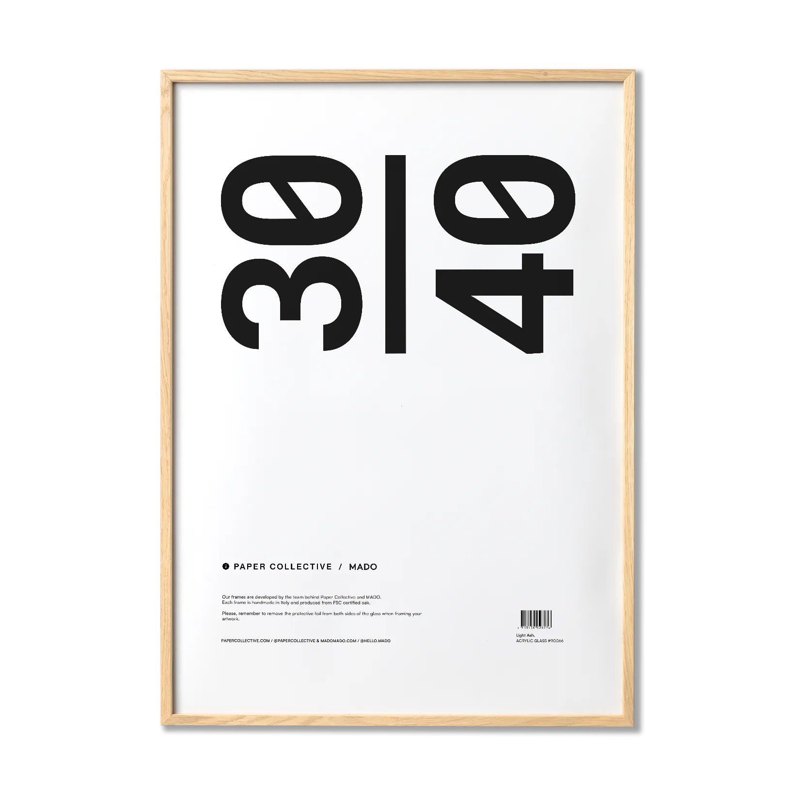 Paper Collective frame plexiglass-ash, 30x40 cm Paper Collective
