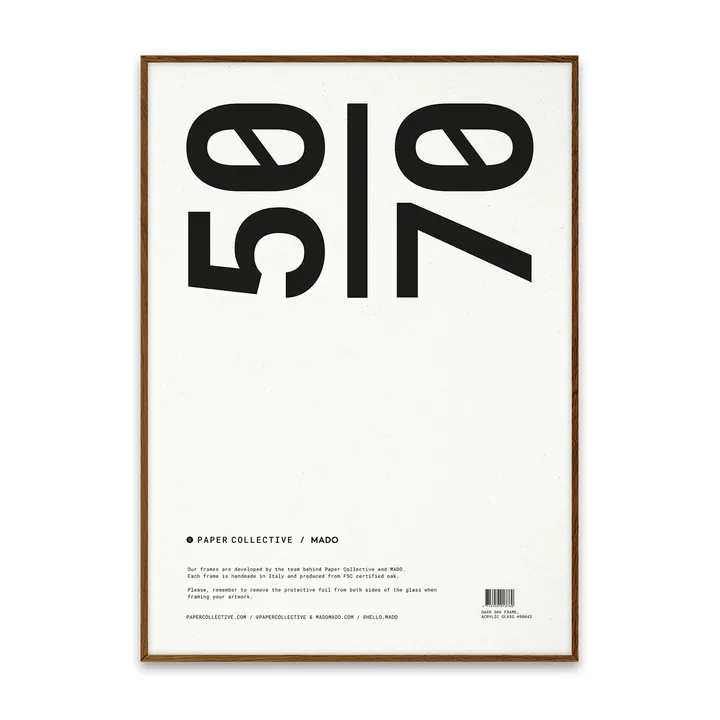 Paper Collective frame plexiglass-dark oak - 50x70 cm - Paper Collective