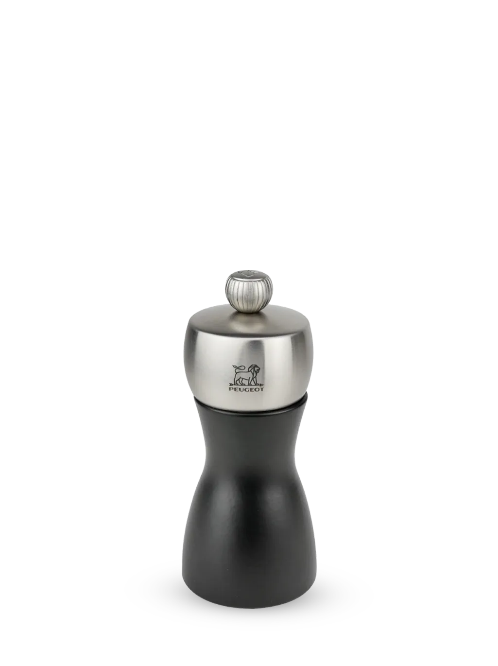 Fiji salt mill 12 cm, Wood-steel matte black Peugeot