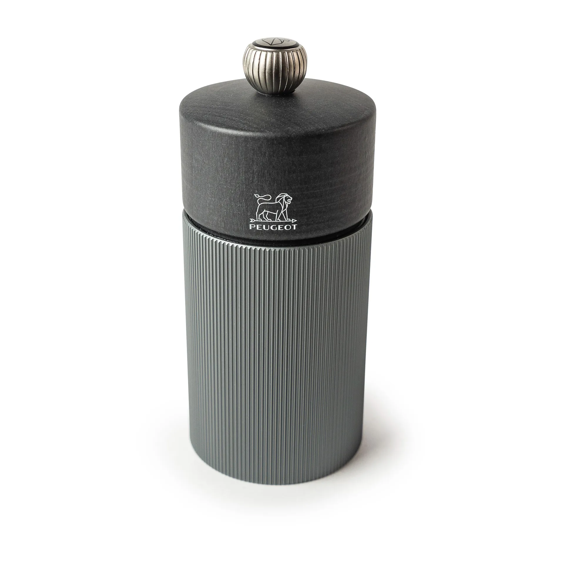 Line Dark pepper mill 12 cm, Wood-aluminum Peugeot